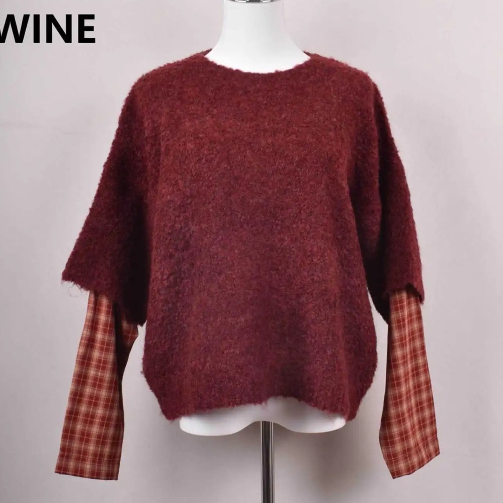 FROM PARIS FRANCE 🇫🇷 Wine Red Women's Sweater